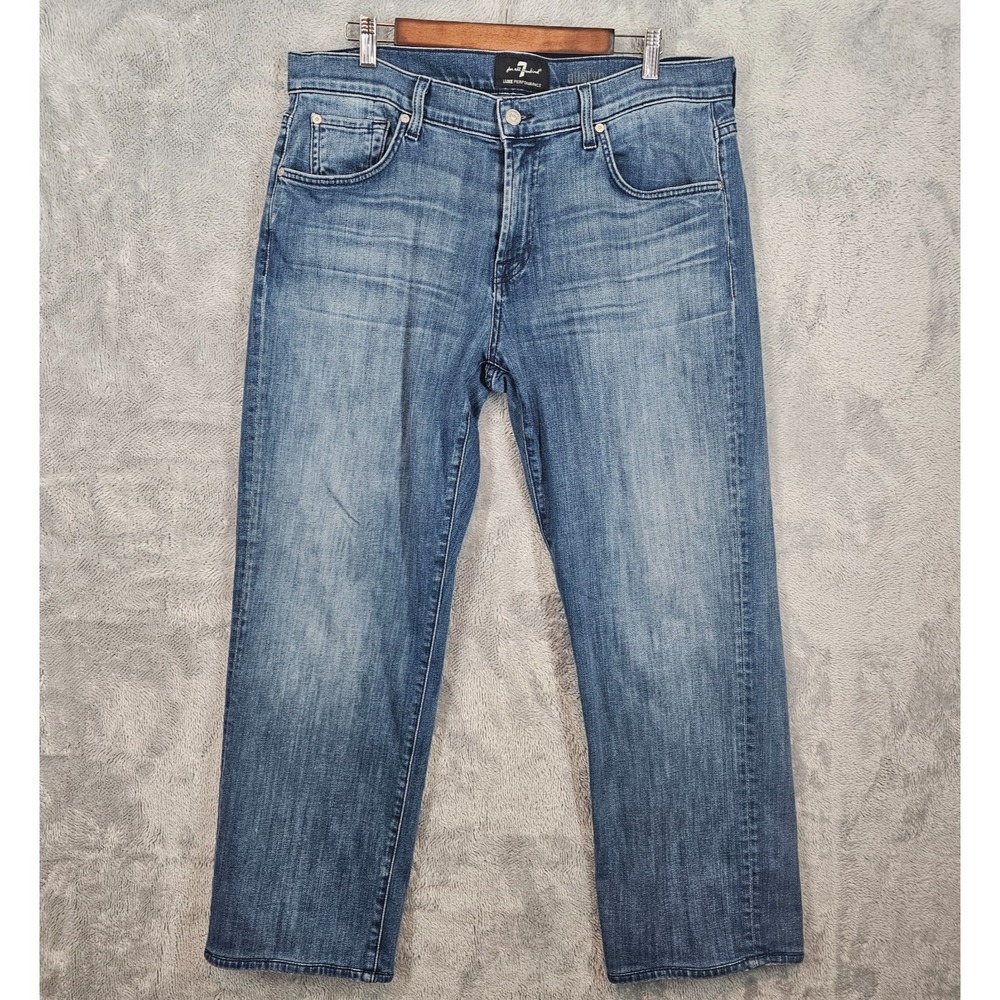 7 For All Mankind Austyn Jeans Mens 36 Blue Straight Leg Performance Comfort